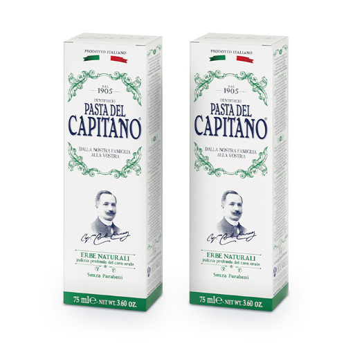 НАБОР 2=1 PASTA DEL CAPITANO 1905 ЗУБНАЯ ПАСТА НАТУРАЛЬНЫЕ ТРАВЫ 75МЛ