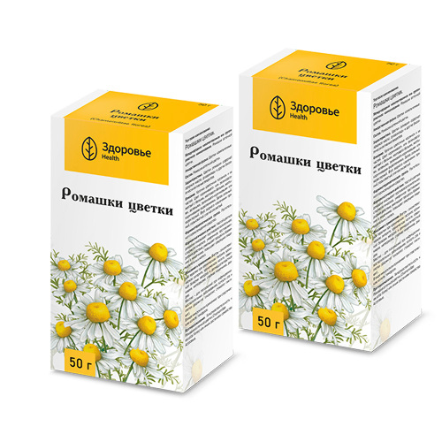 Набор из 2-х упаковок РОМАШКИ ЦВЕТКИ 50г ЗДОРОВЬЕ