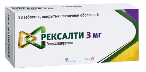 Рексалти 3 мг 28 шт. таблетки, покрытые пленочной оболочкой - цена .