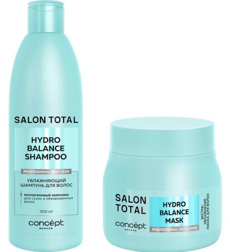 Набор  SalonTotal: шампунь + маска - профессиональное увлажнение волос в домашних условиях