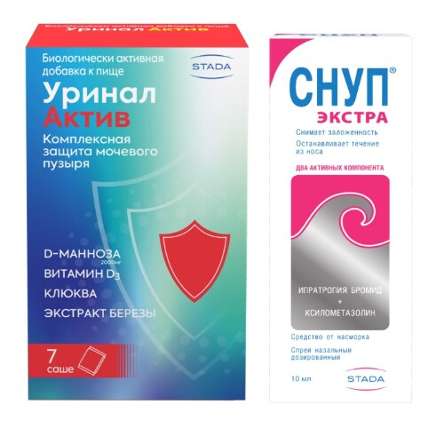 Набор Уринал Актив саше №7 + Снуп Экстра 10 мл со скидкой