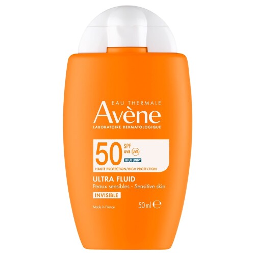 Avene флюид для лица солнцезащитный ультралегкий невидимый spf50 50 мл