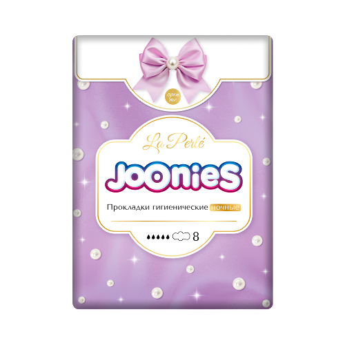 Набор из 3х уп. Joonies прокладки ночные 8 шт./ la perle