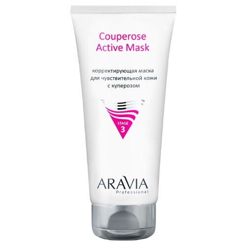 Aravia professional маска корректирующая для чувствительной кожи с куперозом couperose active mask 200 мл