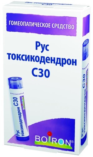 Купить Рус токсикодендрон c30 гомеопатический монокомпонентный препарат раститительного происхождения 4 гр гранулы гомеопатические цена