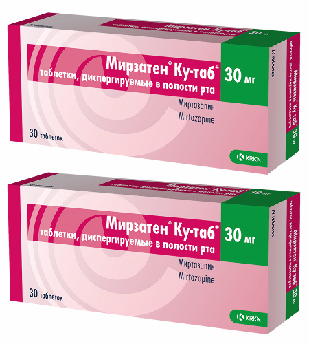 Набор из 2 упаковок МИРЗАТЕН Q-таб. 30 мг №30
