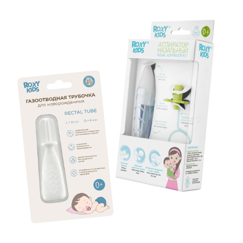 Набор «Аптечка малыша ROXY-KIDS: газоотводная трубка + назальный аспиратор »