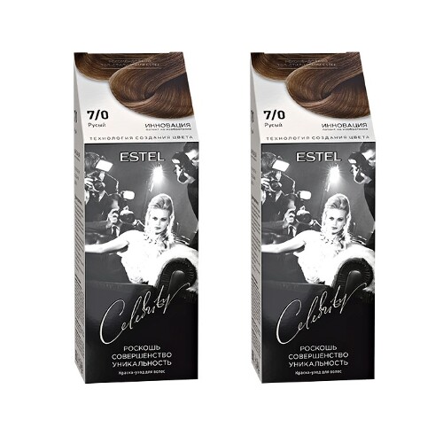 набор из 2-х упаковок estel celebrity краска-уход для волос тон 7/0 ...