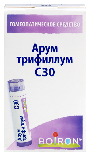 АРУМ ТРИФИЛЛУМ С30 ГОМЕОПАТ МОНОКОМП ПРЕПАРАТ РАСТИТ ПРОИСХОЖД