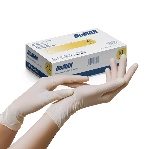 ПЕРЧАТКИ СМОТРОВЫЕ ARCHDALE DEMAX ЛАТЕКСНЫЕ ТЕКСТУРИРОВАННЫЕ