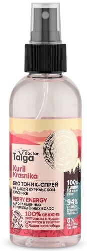Купить Natura siberica doctor taiga тоник-спрей био для ослабленных и поврежденных волос 170 мл цена