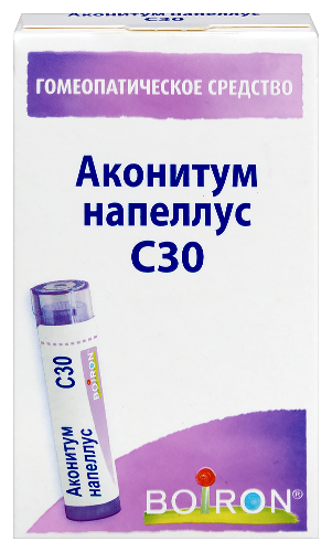 АКОНИТУМ НАПЕЛЛУС С30 ГОМЕОПАТ МОНОКОМП ПРЕПАРАТ РАСТИТ ПРОИСХОЖД