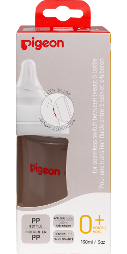 Pigeon softouch peristaltic plus бутылочка для кормления полипропиленовая 0+ 160 мл