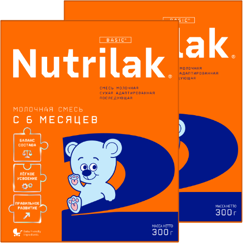 Набор из 2х уп. NUTRILAK 2 СМЕСЬ СУХ МОЛОЧНАЯ АДАПТИР 300,0 по спец.цене