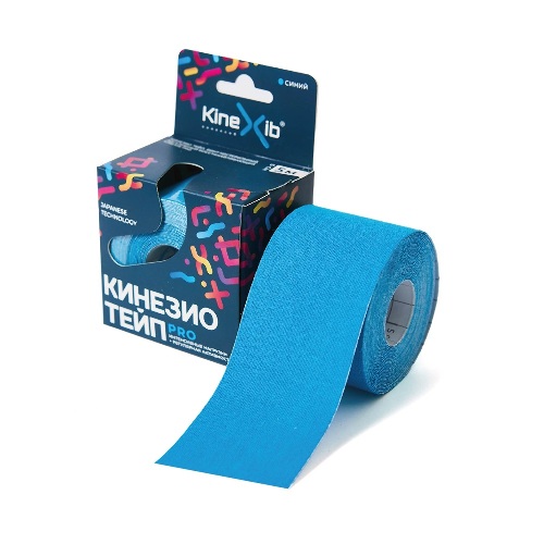 Купить КИНЕЗИО ТЕЙП БИНТ Н/СТЕР АДГЕЗИВНЫЙ ВОССТАНАВЛИВАЮЩИЙ KINEXIB PRO СИНИЙ 5СМX5М цена