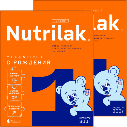 Набор из 2х уп. NUTRILAK 1 СМЕСЬ СУХ МОЛОЧНАЯ АДАПТИР 300,0 по спец.цене