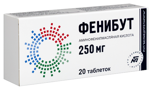 Фенибут 250 мг 20 шт. таблетки