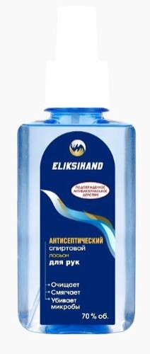 Купить Eliksihand лосьон антисептический спиртовой для рук 100 мл/распылитель цена