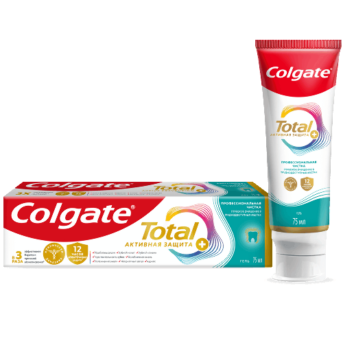 Colgate total 12 профессиональная чистка гель зубная паста 75 мл