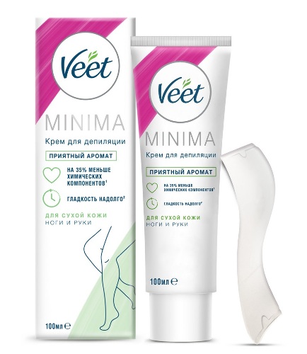 Купить Veet minima крем для депиляции для сухой кожи 100 мл цена