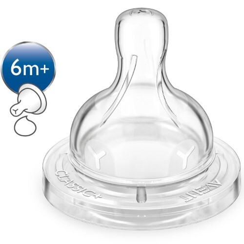 AVENT СОСКА ДЛЯ ГУСТЫХ ЖИДКОСТЕЙ CLASSIC 6МЕС N2 арт. 80627 SCF636/27