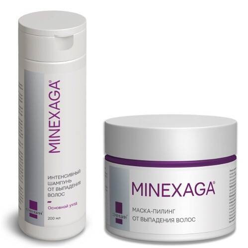 Набор MINEXAGA: MINEXAGA шампунь + маска-пилинг MINEXAGA