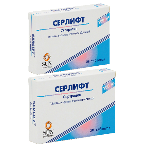 Набор из 2 уп Серлифт 100 мг 28 шт. табл ППО