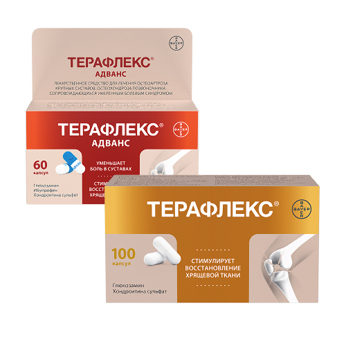 Набор со скидкой! ТЕРАФЛЕКС 100 капс. + ТЕРАФЛЕКС АДВАНС 60 капс.