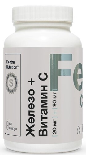 ELENTRA NUTRITION ЖЕЛЕЗО+ВИТАМИН С