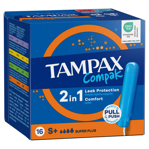 Tampax тампоны compak super plus с аппликатором 16 шт.