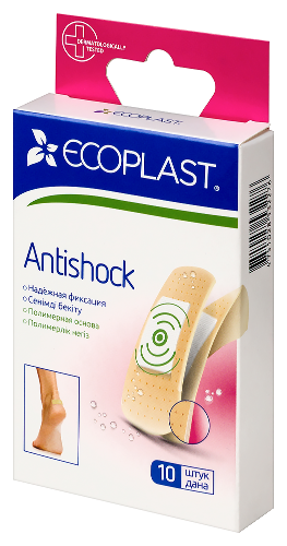 ECOPLAST НАБОР ПЛАСТЫРЕЙ МЕД ПОЛИМЕР ANTISHOCK N10