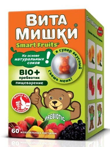 Купить Витамишки bio+пребиотик 60 шт. жевательные пастилки лекарственные цена