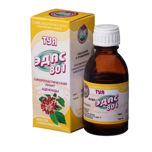 Эдас-801 Туя, масло для местного применения, 25 мл