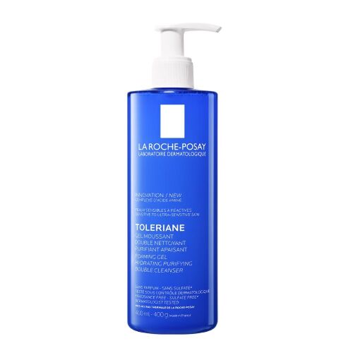 Купить La roche-posay toleriane гель-пенка очищающая для лица двойного действия 400 мл цена