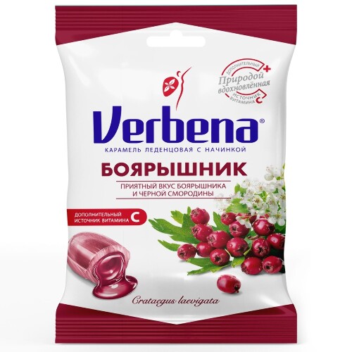 Verbena боярышник карамель леденцовая с начинкой 60 гр