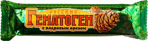 Гематоген русский с кедровым орехом 40 гр плит