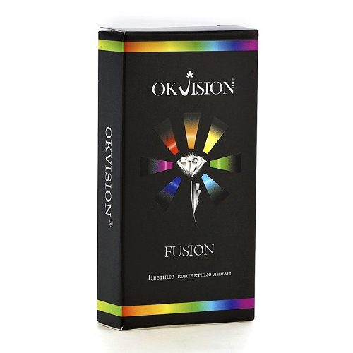 Купить Okvision fusion контактные линзы квартальной замены 8,6/14,0/-4,00/ 2 шт./ brilliant blue цена