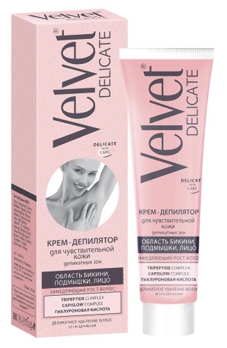 Купить Velvet крем- депилятор для чувствительной кожи деликатных зон 100 мл цена