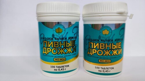 Набор ПИВНЫЕ ДРОЖЖИ ЭКО-МОН КАЛЬЦ/МАГН/ЖЕЛЕЗ N100 табл из 2 уп