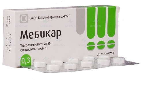 Мебикар 300 мг 20 шт. таблетки