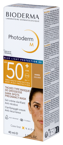 Bioderma photoderm крем-гель солнцезащитный m spf 50+ 40 мл/темный оттенок
