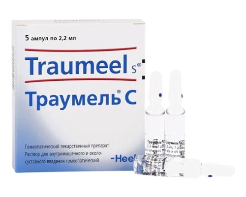 Купить Траумель с раствор для внутримышечного введения околосуставного введения гомеопатический 2,2 мл ампулы 5 шт. цена