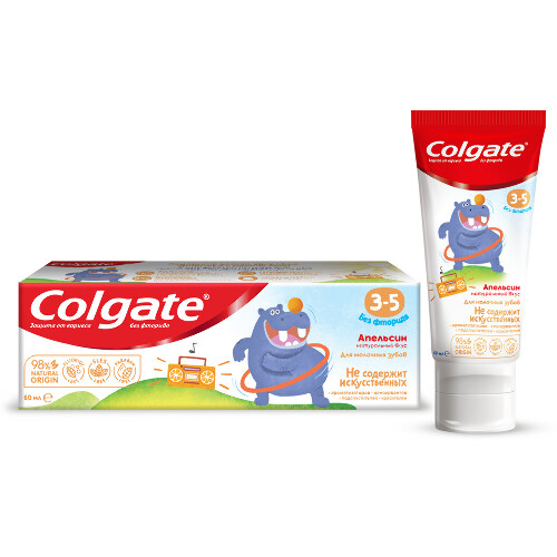 Купить Colgate зубная паста детская 3-5 без фторида 60 мл/апельсин цена