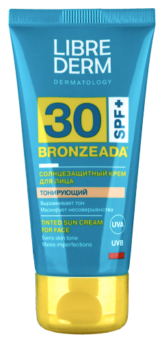 Librederm bronzeada крем для лица тонирующий солнцезащитный spf 30 50 мл