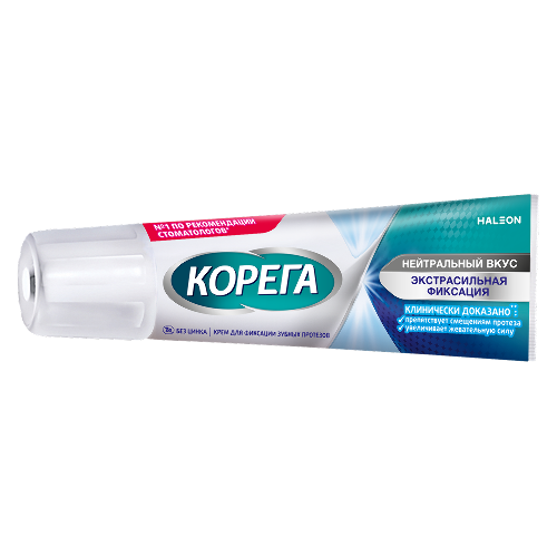 Корега крем для фиксации зубных протезов нейтральный вкус 40 гр