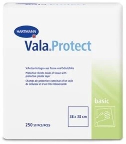Купить Вала протект бэйсик простыни защитные из впитывающей ткани с герметичной полимерной пленкой снизу 38х38 250 шт. цена