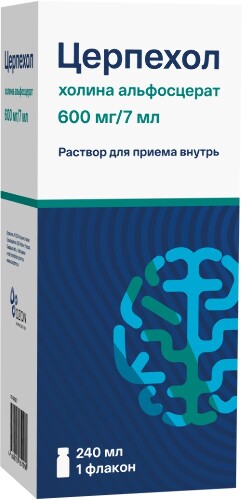 Церпехол 600 мг/7 мл раствор для приема внутрь 240 мл флакон