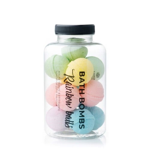 Шарики бурлящие маленькие для ванны rainbow balls 200 гр