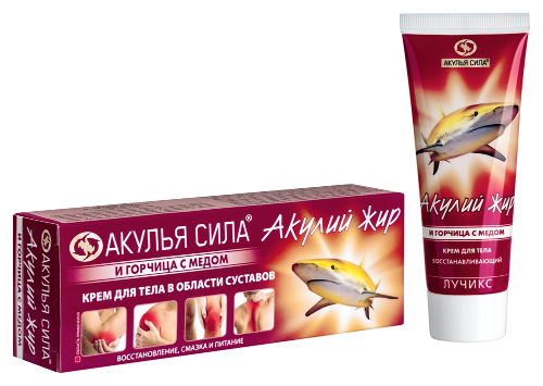 Акулий жир акулья сила горчица с медом крем для тела 75 мл