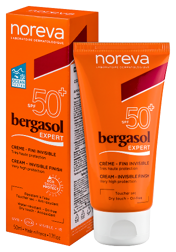 Noreva бергасол эксперт крем солнцезащитный spf50+ 50 мл
